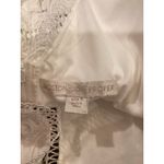 Boston Proper  mixed media white lace crochet eyelet v neck sleeveless midi dress Photo 4