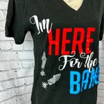 "I'm Here For the Bang" V Neck Tee Shirt 4th of July Black M Size M Photo 2