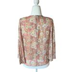 AINEA Sheer Cape Floral Top Women's Size 40 (M) Sustainable Italian Designer 70s Pink Size M Photo 3