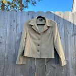FIRST‎ OPTION vintage jacket blazer size medium button work career casual fall Tan Photo 2