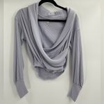 We The Free Free People  hood me close light purple pullover wrap size small Photo 2