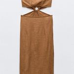ZARA Cut Out Buckled Halter Dress Photo 4