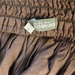 Earthbound  Brown Embroidered Elastic Waist Harem Pants Size Medium Photo 5