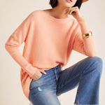 Anthropologie Naomi wool Sweater Crew Neck Sweater coral orange size XL petite Photo 0