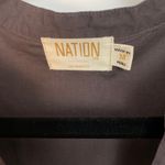 Nation Ltd Brown Ruffle Tiered Maxi Dress M Boho Cottagecore V-Neck Button Front Photo 8