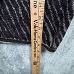 Drapers & Damons Cardigan Large Black Gold Metallic Zip Zig Zag Shimmer Glam Photo 9