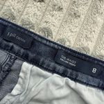 J‎ Jill Jeans Womens 8 Wide Leg Tab Waist Cropped Blue Denim Stretch Capri Pants Photo 1