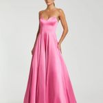 Mac Duggal Mac Duggel Pink Strapless Satin Ballgown With Bow Details Size 0 (XS) NWOT Photo 2