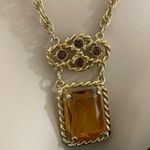 Wild Honey Vintage Sarah Coventry  Amber Glass Necklace Photo 10