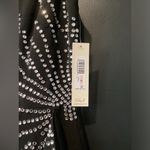 Eliza J  Boat Neck rhinestone starburst draped Ruched Sheath Mini Dress black 10 Photo 3