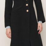 Reformation NEW  Eden Nipped Waist Long Wool Coat - Black Photo 0