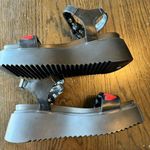 Lamoda Black Red Hearts Hopeful Chunky Platform Sandals Size 9 NWOT Black Photo 1