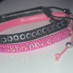 Pink Pewter Pink & Black Sequin Beaded Adjustable Cord Bracelets Photo 4