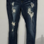 Machine Jeans Inc Machine pour neuf mode Distressed Ripped Skinny Jeans Juniors Size 9 Women's Size 30 Photo 0