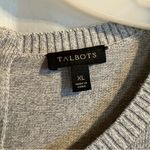 Talbots  Womens Sweater XL Solid Gray Tunic Pockets Slits Long Sleeve‎ Top Shirt Photo 4