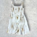 Sundress Womens White Gold Amande‎ Robe Court Sarong Mini Dress Wrap Sz L/XL Size L Photo 3
