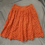 Moulinette Soeurs Anthropologie  Orange Lace Skirt EUC Size 10 Photo 6