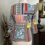 J. McLaughlin Catalina Cloth Wavesong Tee Shirt Multicolor Size XS Photo 12