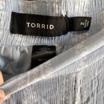 Torrid Gauze Geometric Striped Light Blue Wide-Leg Pants Photo 2