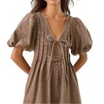 Altar'd State Altar’d State Evie Puff Sleeve Denim Romper Size XS Photo 1