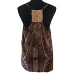 BKE ‎ women’s size large double layer spaghetti strap, sheer abstract top Photo 2
