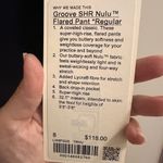 Lululemon GROOVE SHR NULU FLARED PANT, NWT Photo 1