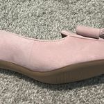 Ann Taylor Baby Opal Blush Pink Leather Suede Tassel Bow Kitten Heel Loafer Mule Photo 4