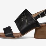 Miz Mooz Bohemian black studded leather block heel open toe sandals 38/8 Photo 1