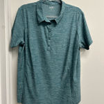 Duluth Trading Co Women's Teal Short Sleeve Polo Green Size XL Photo 0