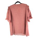 Bloomchic Womens Polka Dot V Neck Ruffle Trim Blouse Watermelon Red 22-24 Photo 4