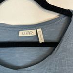 LOGO By Lori Goldstein LOGO | Dusty Blue 3/4 Sleeve Ruffle Lagenlook Tunic Size XS Photo 1