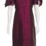 Milly  Mod Cold Shoulder Metallic Dress Photo 2