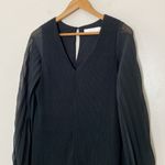 ASTR  The Label Roseanne Romper Jumpsuit Black Lined Sheer Long Sleeve Size S Photo 4