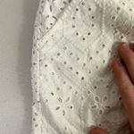 Veronica Beard RTR sz6 white floral riggs cutout scalloped pants floral eyelet Photo 7