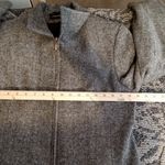 Sandro  Vintage Structured Full Zip Wool Blazer Jacket Herringbone Size 10 Photo 5