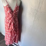 Chelsea and Violet  Asymmetrical Red Floral Dress Photo 4