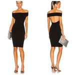 ALEXANDRE VAUTHIER Off Shoulder Midi Dress Women’s Size Medium Black Bodycon Photo 1