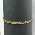 Women’s vintage dainty gold tone‎ flat braided bangle bracelet one size Photo 1