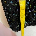 Vintage Y2K Sequin Bolero Shrug 2000s Glam Sparkly Indie Sleaze Black Medium Photo 4