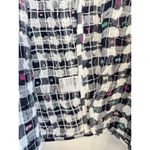 Anthropologie  June Gingham Cropped Oversized Kimono Navy Blue Multicolor Size OS Photo 10