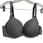 Cacique  Black White Diamond Cotton Boost Plunge Underwire Bra Photo 0