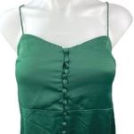 Urban Outfitters Green Silk Satin Spaghetti Cami Camisole Mini Slip Dress XS Photo 4