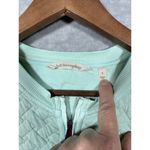 Soft Surroundings ‎ Tunic L Mint Green Quilted Quarter Zip Shirt Casual Comfort Photo 1