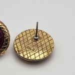 Liz Claiborne Vintage Goldstone Cabochon Earrings Photo 2