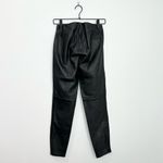 Free People  Lana Vegan Leather Leggings Black Side Zipper Zip Ankle 2 Photo 3