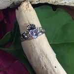CZ Claddagh sterling silver Irish ring size 8 Silver Photo 0