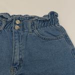 Forever 21 Paper Bag High Rise Elastic Waist Vintage Look Denim Short Photo 3