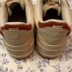 Nike  Air Force 1 Beige and Maroon Sneakers Photo 1