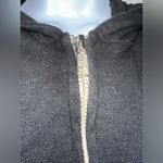 Monrow Supersoft Fleece Girlfriend Zip Up Cropped Hoody Black EUC Size XS‎ Photo 3