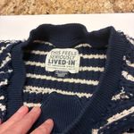American Eagle  Outfitters Navy and Cream Striped Sweater, very Oversized (S). Photo 4